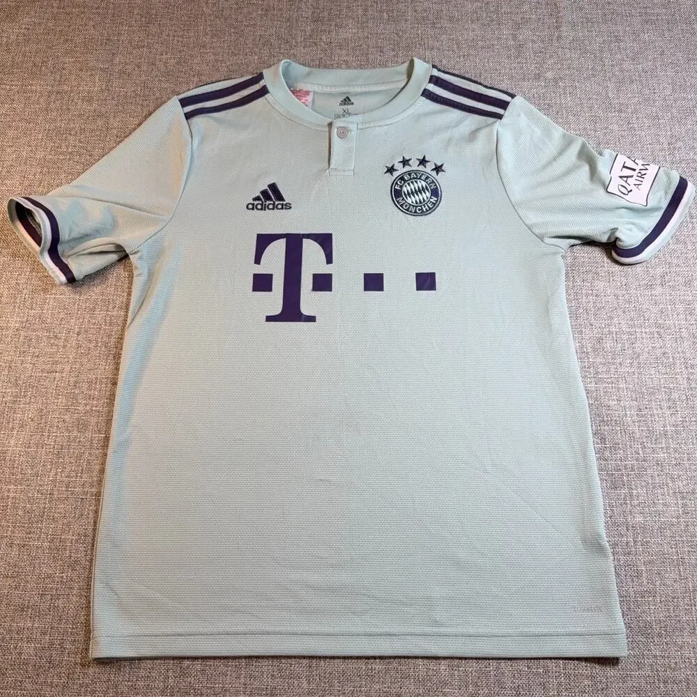 Bayern Munich 2018-19 Away Jersey Youth XL Adidas Soccer Football Green